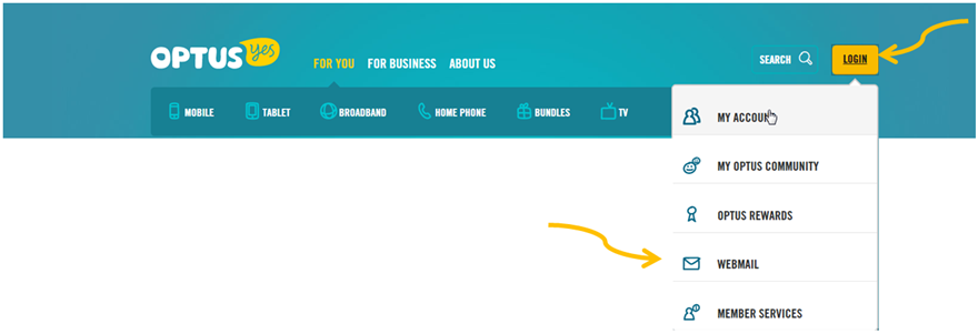 Webmail login button