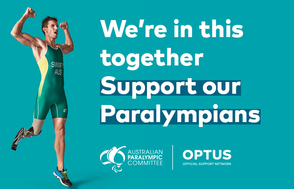 We are in this together. Support ou Paralympians.